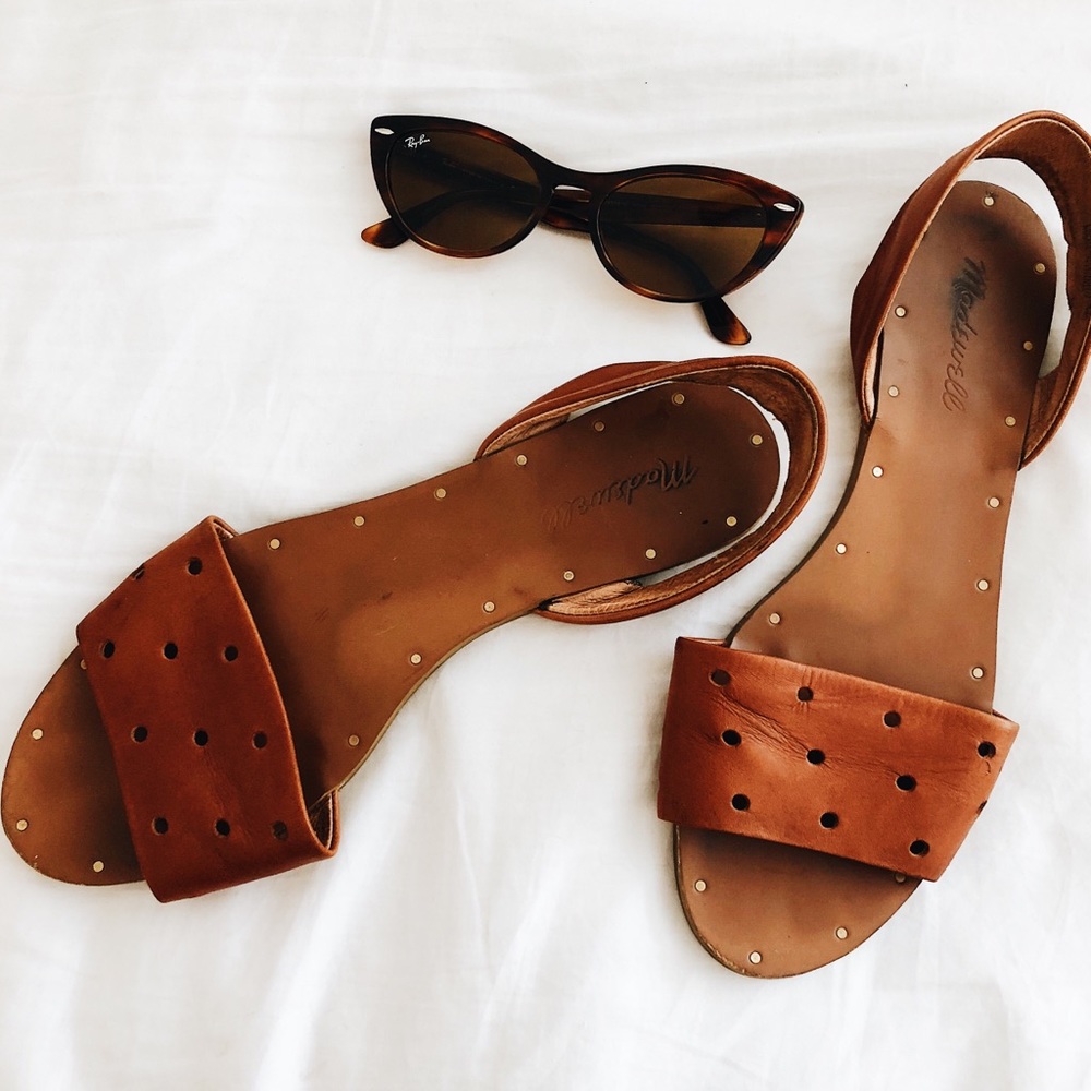 Madewell Abbi Leather Slingback Sandals 8.5